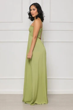 Feeling Relaxed Halter Top Maxi Dress (Green) -Lilly's Kloset lilly7 5 2345835