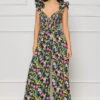 Floral Masterpiece Sweetheart Jumpsuit (Black Multi)