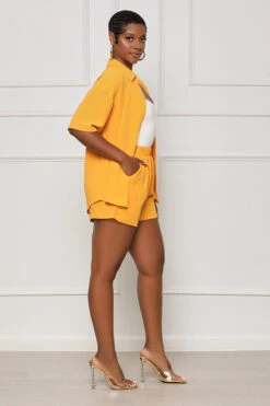 Hampton Weekend Short Set (Orange) -Lilly's Kloset lilly7 5 2346255