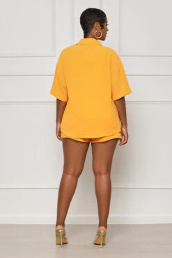 Hampton Weekend Short Set (Orange) -Lilly's Kloset lilly7 5 2346267