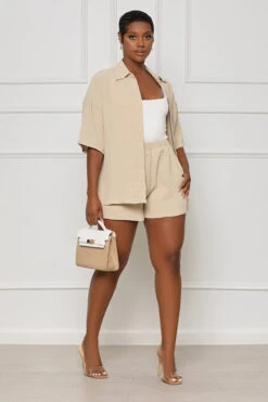 Hampton Weekend Short Set (Tan)
