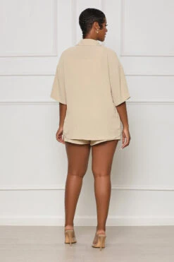 Hampton Weekend Short Set (Tan) -Lilly's Kloset lilly7 5 2346431