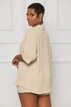 Hampton Weekend Short Set (Tan) -Lilly's Kloset lilly7 5 2346455