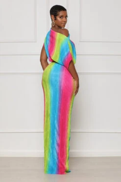 Feeling Bold Crop Skirt Set (Green Multi) -Lilly's Kloset lilly7 5 2346723