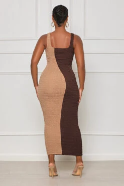Meet My Needs Bodycon Midi Dress (Brown Multi) 5 Meet My Needs Bodycon Midi Dress (Brown Multi) -Lilly's Kloset lilly7 5 2346862
