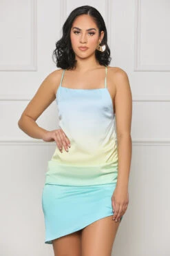 Evermore Elegance Ombré Mini Dress (Blue Multi) -Lilly's Kloset lilly7 5 2347047