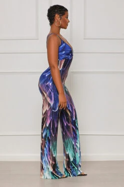 Keep Looking Abstract Jumpsuit (Blue Multi) -Lilly's Kloset lilly8 2 2353184