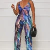 Keep Looking Abstract Jumpsuit (Blue Multi)