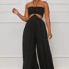 Keep It Going Wide Leg Halter Jumpsuit (Black)