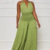 Enough Games Halter Jumpsuit (Green)