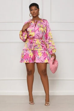 Floral Sensation Shift Dress (Pink Multi)