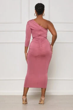 More To Desire One Shoulder Midi Dress (Mauve) -Lilly's Kloset lilly8 2 2355114