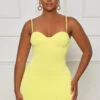 Closet Staple Sweetheart Mini Dress (Yellow)