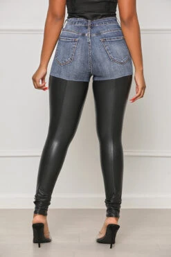 Gemini Faux Leather Harley Denim- FINAL SALE 8 Gemini Faux Leather Harley Denim- FINAL SALE -Lilly's Kloset lillys1 12 226433