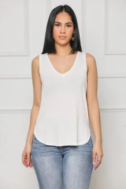 Classic Fit Tank Top (White)- FINAL SALE -Lilly's Kloset lillys1 12 226818