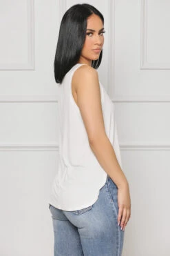 Classic Fit Tank Top (White)- FINAL SALE -Lilly's Kloset lillys1 12 226823