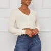 Pretty Chic Crop Sweater (Cream)- FINAL SALE