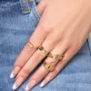 4 Gold Ring Set