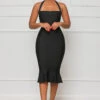 Bandage Midi Dress (Black)