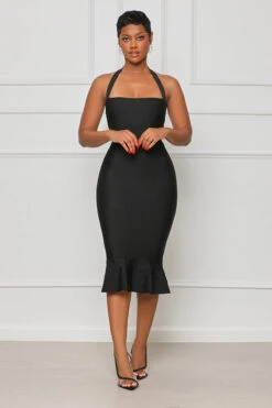 Bandage Midi Dress (Black)