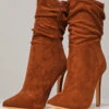 Liana Suede Bootie (Chestnut)- FINAL SALE