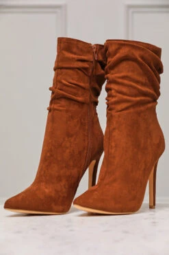 Liana Suede Bootie (Chestnut)- FINAL SALE