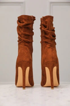 Liana Suede Bootie (Chestnut)- FINAL SALE -Lilly's Kloset lillys10 25 221666