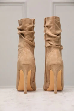 Liana Suede Bootie (Taupe)- FINAL SALE -Lilly's Kloset lillys10 25 221667