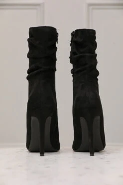 Liana Suede Bootie (Black)- FINAL SALE -Lilly's Kloset lillys10 25 221673