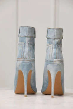 Canva Denim Booties- FINAL SALE -Lilly's Kloset lillys11 22 220003