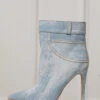 Canva Denim Booties- FINAL SALE