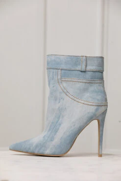 Canva Denim Booties- FINAL SALE