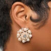 Pearl Circle Drop Earrings