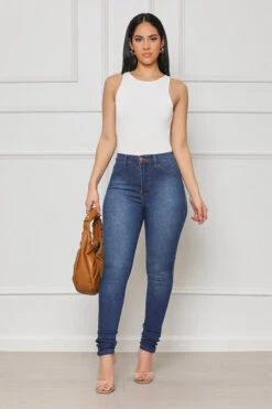 Stretching It Dark Wash Denim Jeans- FINAL SALE -Lilly's Kloset lillys12 6 222185