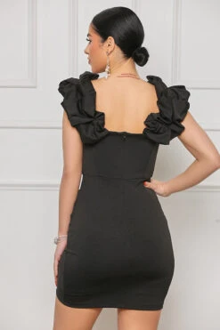 Out Tonight Poof Sleeve Mini Dress (Black)- FINAL SALE -Lilly's Kloset lillys2 1 233536