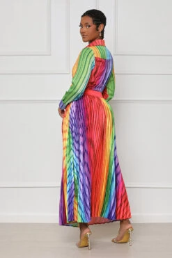 Button Down Watercolor Skirt Set (Red Multi)- FINAL SALE -Lilly's Kloset lillys2 21 238482