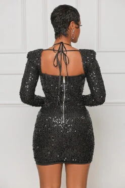 Sweetheart Sequin Mini Dress (Black)- FINAL SALE -Lilly's Kloset lillys2 8 235883