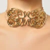 Gold Abstract Wide Choker
