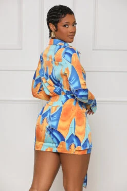 Miss Connected Abstract Wrap Dress (Blue Multi)- FINAL SALE -Lilly's Kloset lillys3 7 2316248