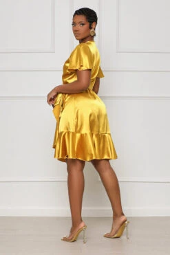Gold Standard Wrap Dress (Yellow)- FINAL SALE -Lilly's Kloset lillys3 7 23drop215072
