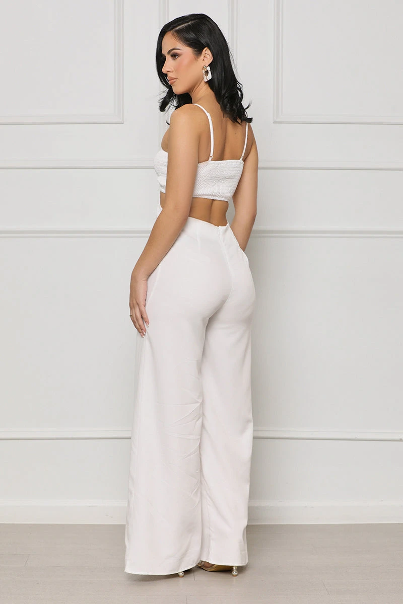 Charmed By You Cut Out Jumpsuit (White) 4 Charmed By You Cut Out Jumpsuit (White) - Image 4