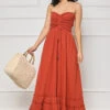 Can't Compare Strapless Maxi Dress (Brown)