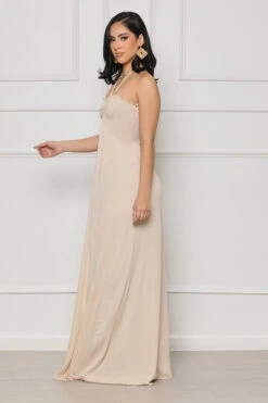 Feeling Relaxed Halter Top Maxi Dress (Cream) -Lilly's Kloset lillys5 30 2329174