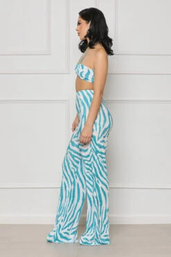 Wild For You Halter Pants Set (Blue Multi) -Lilly's Kloset lillys5 30 2329287