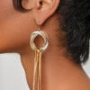 Twisted Gold Drop Earrings