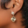Clover Drop Earrings (Gold)