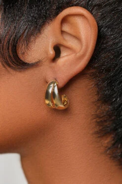 Gold Double Earrings