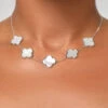 Silver Clover Necklace