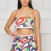 Find My Groove Pleated Skort Set (Blue Multi)