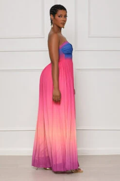 Summer Pleasure Pleated Jumpsuit (Pink Multi) -Lilly's Kloset lillys6 6 2333968